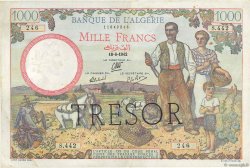 1000 Francs Algérie FRANCE  1943 VF.10.01 XF-