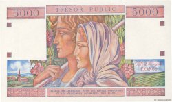 5000 Francs TRÉSOR PUBLIC FRANCE  1955 VF.36.00Ed UNC-