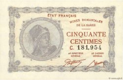 50 Centimes MINES DOMANIALES DE LA SARRE FRANCIA  1920 VF.50.03 q.FDC