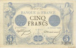 5 Francs NOIR FRANCE  1873 F.01.19 VF