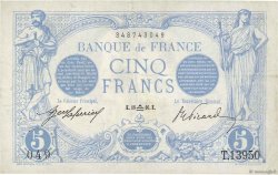 5 Francs BLEU FRANCIA  1916 F.02.43 BB