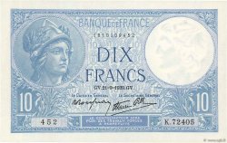 10 Francs MINERVE modifié FRANCE  1939 F.07.08 UNC
