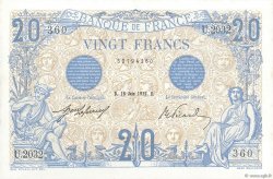 20 Francs BLEU FRANCIA  1912 F.10.02 SPL+