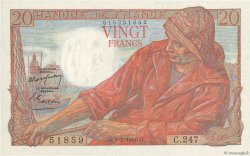 20 Francs PÊCHEUR FRANCE  1950 F.13.17a UNC-
