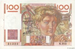 100 Francs JEUNE PAYSAN Favre-Gilly FRANKREICH  1947 F.28ter.01 fVZ