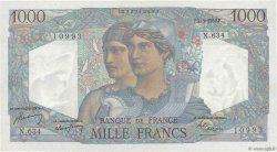 1000 Francs MINERVE ET HERCULE FRANKREICH  1950 F.41.31 VZ to fST