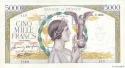 5000 Francs VICTOIRE Impression à plat FRANKREICH  1943 F.46.49 VZ+