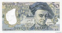50 Francs QUENTIN DE LA TOUR FRANKREICH  1976 F.67.01A1 VZ