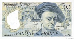 50 Francs QUENTIN DE LA TOUR Petit numéro FRANCIA  1988 F.67.14 SC+