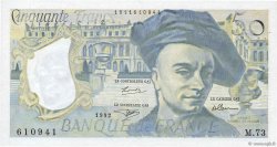 50 Francs QUENTIN DE LA TOUR FRANCE  1992 F.67.18 UNC-