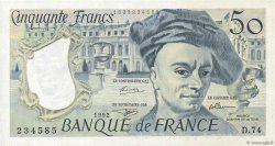 50 Francs QUENTIN DE LA TOUR FRANCE  1992 F.67.19d UNC-