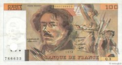 100 Francs DELACROIX modifié FRANCIA  1978 F.69.01b BB