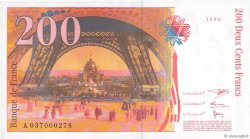 200 Francs EIFFEL FRANCIA  1996 F.75.03a1 FDC