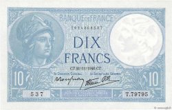 10 Francs MINERVE modifié FRANCIA  1940 F.07.21 q.FDC