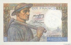10 Francs MINEUR FRANKREICH  1947 F.08.19 ST