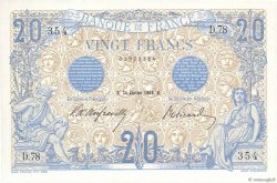 20 Francs BLEU FRANCIA  1906 F.10.01 AU