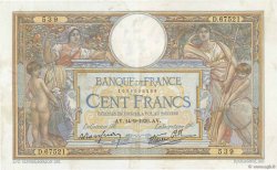 100 Francs LUC OLIVIER MERSON type modifié FRANKREICH  1939 F.25.49 VZ