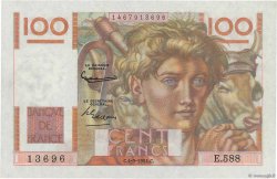 100 Francs JEUNE PAYSAN filigrane inversé FRANCE  1954 F.28bis.05 UNC