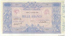1000 Francs BLEU ET ROSE FRANKREICH  1890 F.36.02 VZ