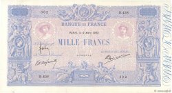 1000 Francs BLEU ET ROSE FRANKREICH  1903 F.36.17 VZ