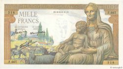 1000 Francs DÉESSE DÉMÉTER FRANCE  1942 F.40.03 UNC