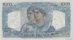1000 Francs MINERVE ET HERCULE FRANCIA  1946 F.41.12 FDC