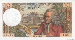 10 Francs VOLTAIRE FRANCIA  1972 F.62.59 SC+