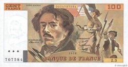 100 Francs DELACROIX modifié FRANCE  1978 F.69.01b UNC-