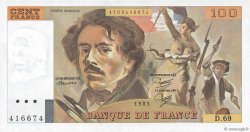 100 Francs DELACROIX modifié FRANKREICH  1983 F.69.07 fST+