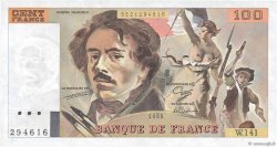 100 Francs DELACROIX modifié FRANCIA  1989 F.69.13b q.FDC