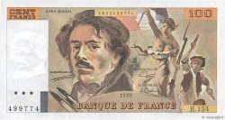 100 Francs DELACROIX modifié FRANCIA  1989 F.69.13d FDC