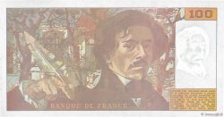 100 Francs DELACROIX imprimé en continu FRANKREICH  1990 F.69bis.01F VZ+