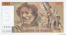 100 Francs DELACROIX imprimé en continu FRANCIA  1993 F.69bis.08 SC+