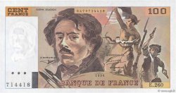 100 Francs DELACROIX 442-1 & 442-2 FRANKREICH  1994 F.69ter.01a ST