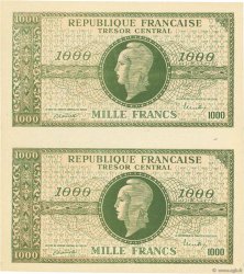 1000 Francs MARIANNE  FRANKREICH  1945 VF.13.01x ST