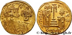 CONSTANS II, CONSTANTIN IV, HÉRACLIUS et TIBÈRE Solidus SUP