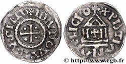 LOUIS THE PIOUS Denier à la légende chrétienne