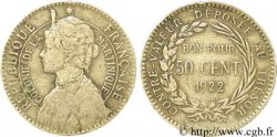 ÎLE DE LA MARTINIQUE 50 Centimes 1922 sans atelier