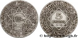 MARUECOS - PROTECTORADO FRANCÉS 5 Francs AH1352 1933 Paris