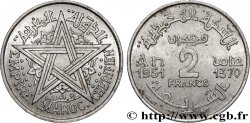 MOROCCO - FRENCH PROTECTORATE 2 Francs Empire Chérifien - Maroc AH1370 1951 Paris