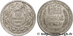 TUNESIEN - Französische Protektorate  20 Francs au nom du  Bey Ahmed an 1358 1939 Paris