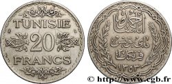 TUNISIA - French protectorate 20 Francs au nom du Bey Ahmed an 1353 1934 Paris