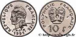FRANZÖSISCHE-POLYNESIEN 10 Francs I.E.O.M Marianne 1991 Paris