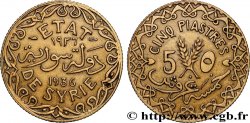 THIRD REPUBLIC - SYRIA 5 Piastres Etat de Syrie 1936 Paris