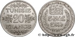 TUNISIA - French protectorate 20 Francs au nom du Bey Ahmed an 1353 1934 Paris