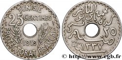 TUNISIA - Protettorato Francese 25 Centimes AH 1337 1919 Paris 