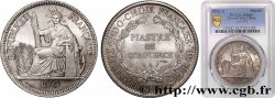 INDOCHINE FRANÇAISE 1 Piastre de Commerce 1895 Paris SPL63 PCGS