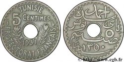 TUNISIA - French protectorate 5 Centimes AH1350 1931 Paris