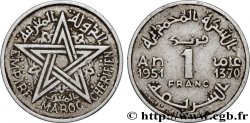 MOROCCO - FRENCH PROTECTORATE 1 Franc Empire Chérifien - Maroc AH1370 1951 Paris