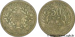 TUNISIA - French protectorate Bon pour 50 Centimes 1921 Paris